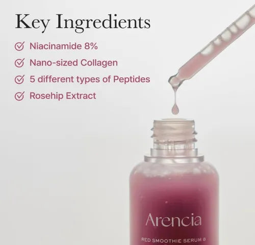 Arencia - Fresh Red Smoothie 8 - 30ml | Suero Antioxidante e Iluminador con Extractos Frutales