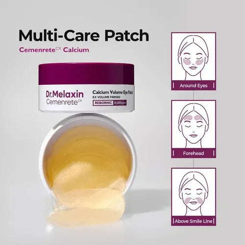 Dr.Melaxin - Calcium Volume Eye Patch - 72g (60 parches) | Parches de Hidrogel para Contorno de Ojos Reafirmantes