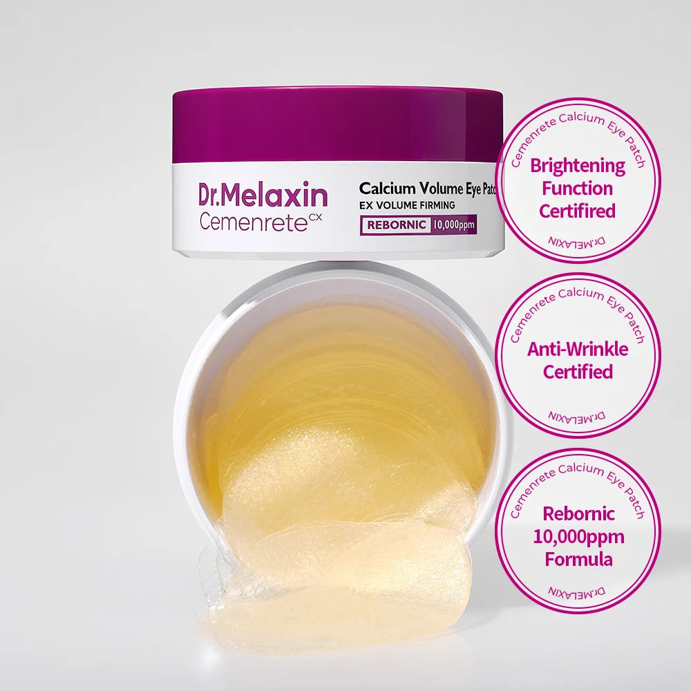 Dr.Melaxin - Calcium Volume Eye Patch - 72g (60 parches) | Parches de Hidrogel para Contorno de Ojos Reafirmantes
