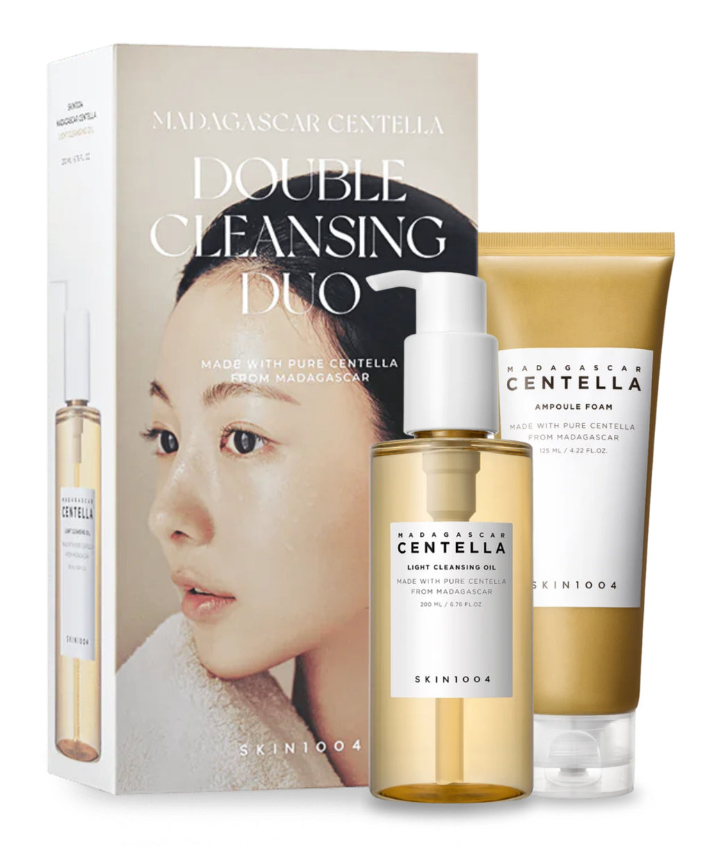 SKIN1004 - Madagascar Centella Double Cleansing Duo Set (2 piezas)|Set de Doble Limpieza Suave con Aceite y Espuma de Centella