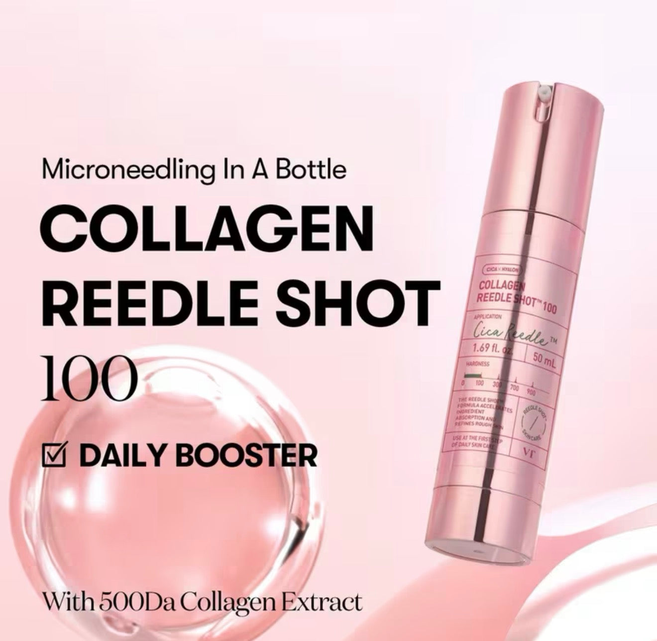 VT - Collagen Reedle Shot 100 - 50ml | Tratamiento Reafirmante con Colágeno y Cica Reedle™
