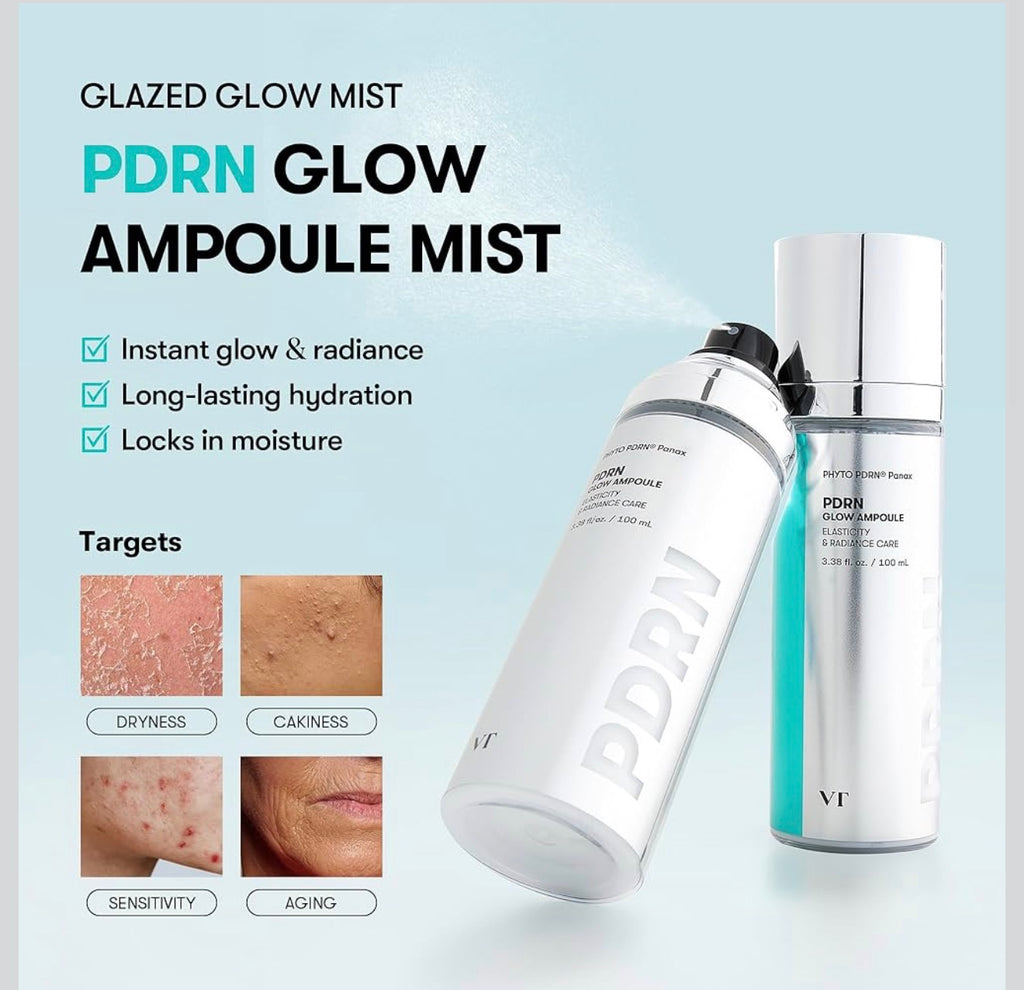 VT - PDRN Reedle Glow Ampoule - 100ml | Suero Potenciador De Luminosidad Y Regeneración Celular Con PDRN Y Tecnología Reedle Shot