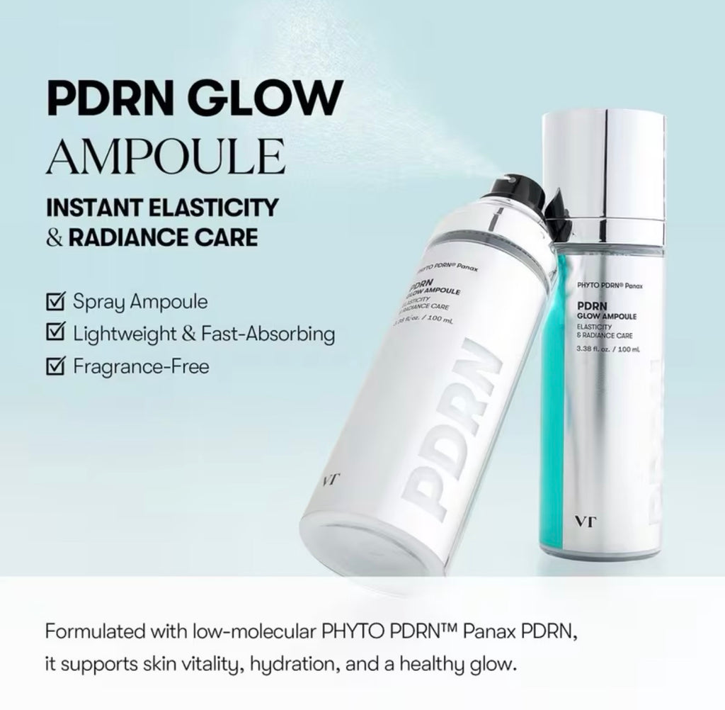 VT - PDRN Reedle Glow Ampoule - 100ml | Suero Potenciador De Luminosidad Y Regeneración Celular Con PDRN Y Tecnología Reedle Shot
