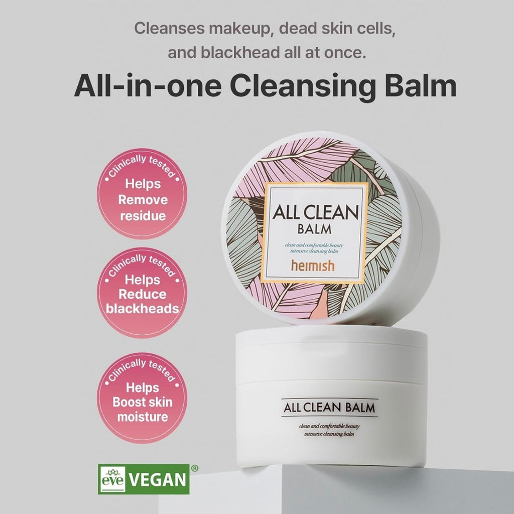 Heimish - All Clean Balm - 120ml | Bálsamo Limpiador Desmaquillante E Hipoalergénico Para Una Limpieza Profunda Y Suave