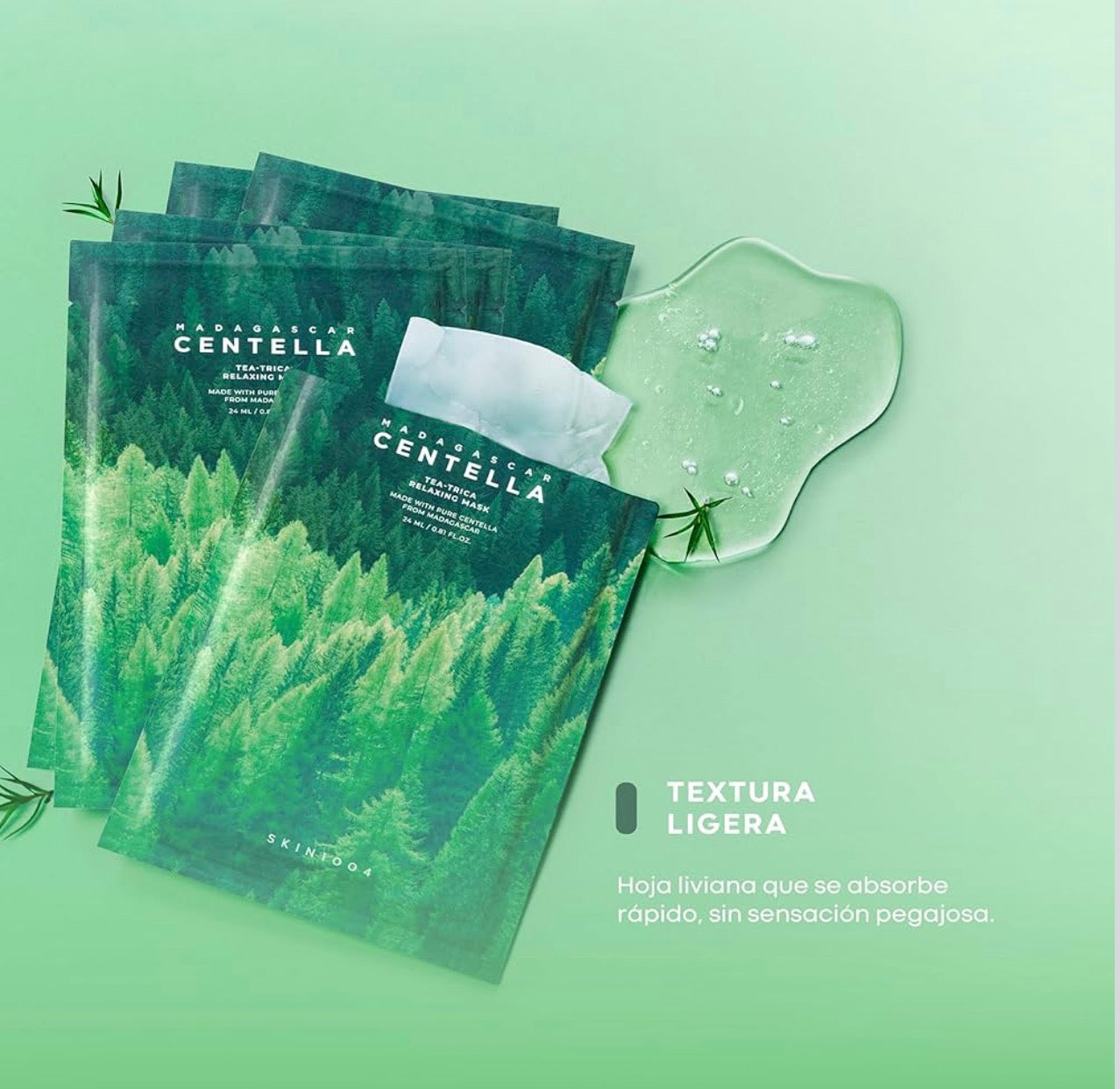 SKIN1004 - Madagascar Centella Tea-Trica Relaxing Mask - 1pz | Mascarilla Facial Calmante Y Equilibrante Para Piel Con Tendencia Acneica