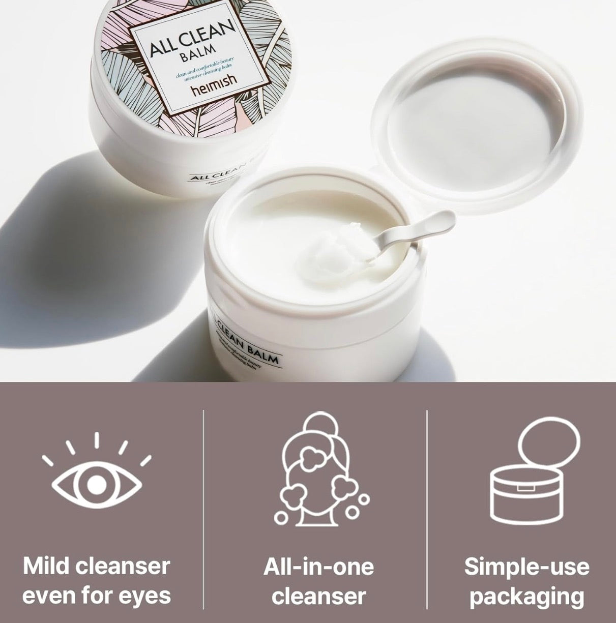 Heimish - All Clean Balm - 120ml | Bálsamo Limpiador Desmaquillante E Hipoalergénico Para Una Limpieza Profunda Y Suave