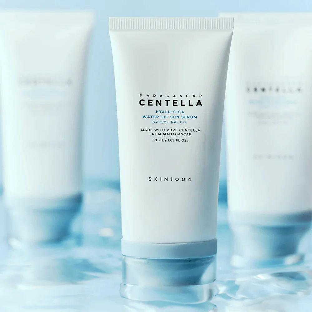 SKIN1004 - Madagascar Centella Hyalu-Cica Water-Fit Sun Serum - 50ml | Protector Solar en Suero Hidratante y Calmante con Centella y Ácido Hialurónico