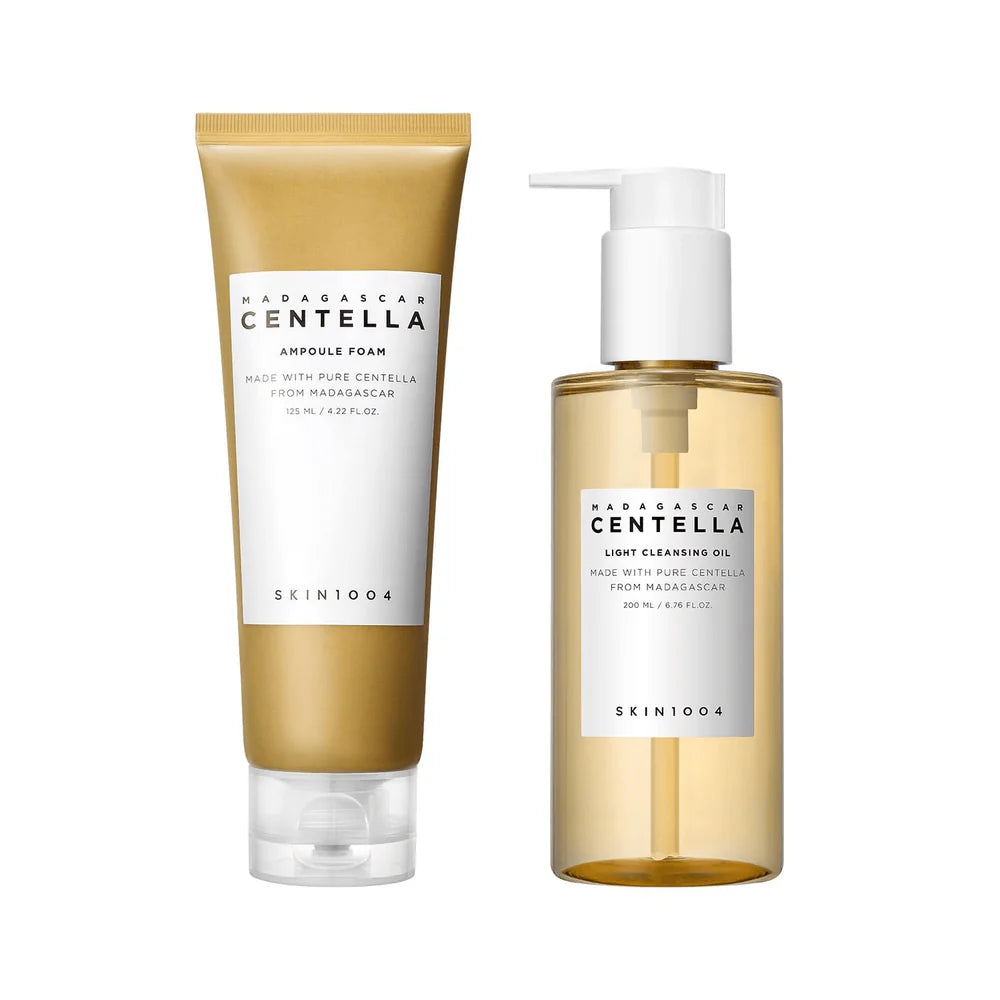 SKIN1004 - Madagascar Centella Double Cleansing Duo Set (2 piezas)|Set de Doble Limpieza Suave con Aceite y Espuma de Centella