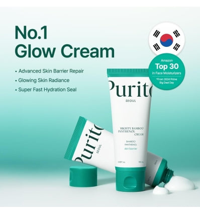PURITO Seoul - Mighty Bamboo Panthenol Cream - 100ml | Crema Hidratante y Reparadora con Bambú y Pantenol