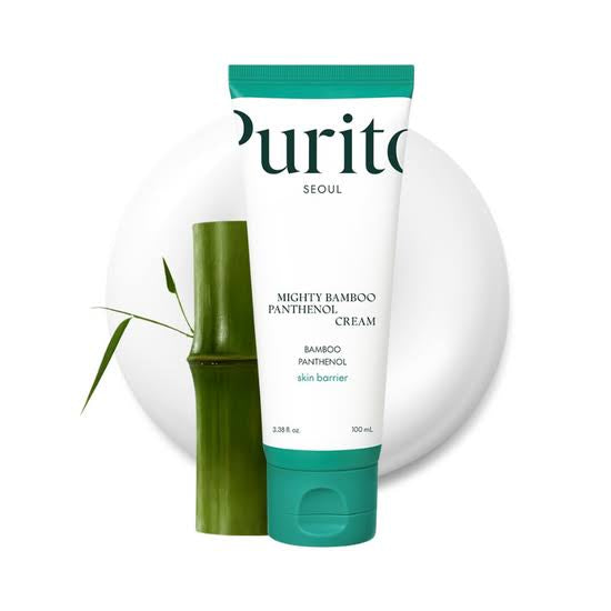 PURITO Seoul - Mighty Bamboo Panthenol Cream - 100ml | Crema Hidratante y Reparadora con Bambú y Pantenol