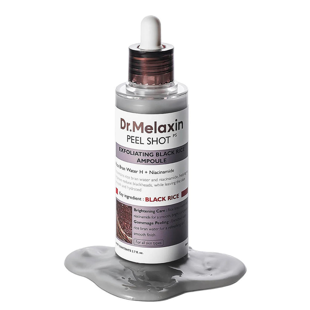 Dr. Melaxin - Peel Shot Exfoliating Black Rice Ampoule - 80ml | Ampolla Facial Exfoliante para una Piel Suave