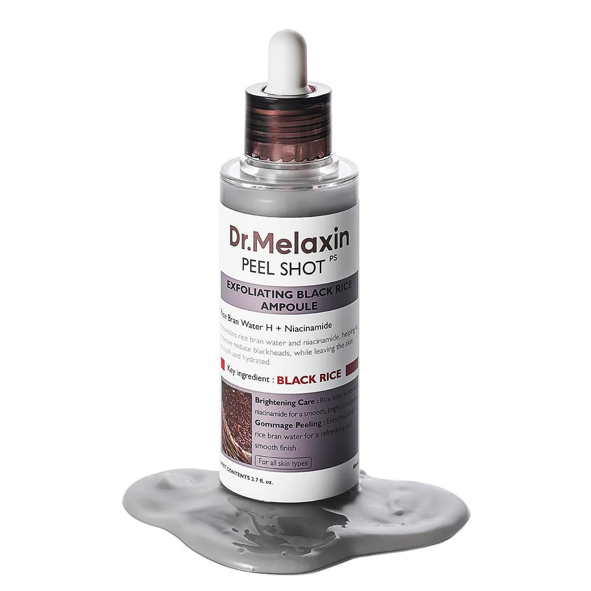 Dr. Melaxin - Peel Shot Exfoliating Black Rice Ampoule - 80ml | Ampolla Facial Exfoliante para una Piel Suave