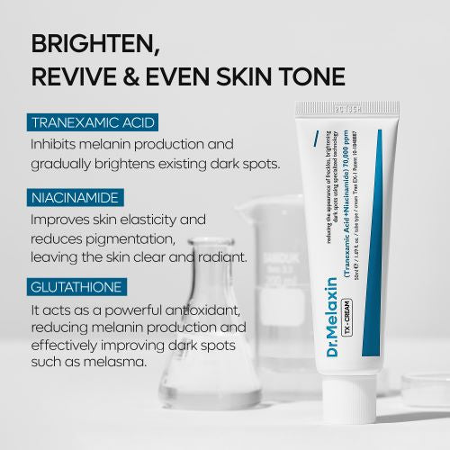 Dr. Melaxin - TX Cream - 50g | Crema Facial Iluminadora y Unificadora
