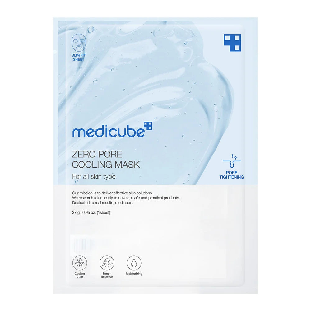 Medicube - Zero Pore Cooling Mask - 1 pieza | Mascarilla Facial Refrescante que Minimiza Poros