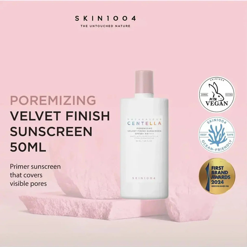 SKIN1004 - Madagascar Centella Poremizing Velvet Finish Sunscreen SPF50+ - 50ml | Protector Solar Facial Matificante para Poros
