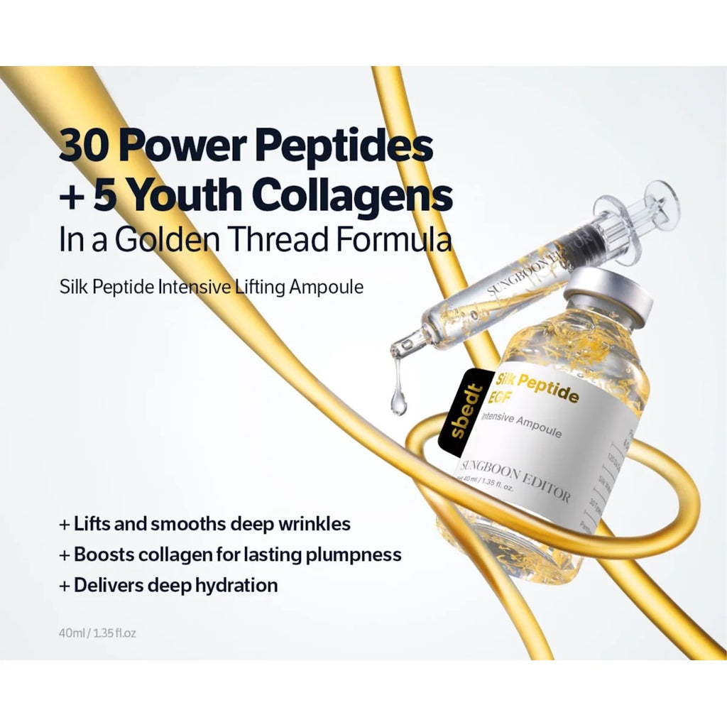 Sungboon Editor - Silk Peptide Intensive Lifting Ampoule - 35ml | Ampolla Facial Reafirmante y Antiedad