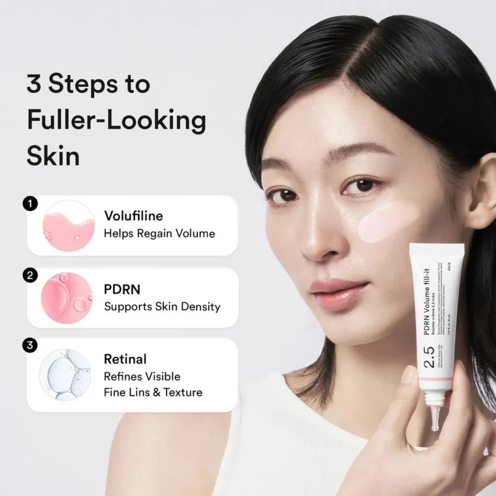 Abib - PDRN Volume Fill-it Booster Crème 2.5 Tube - 30ml | Crema Facial Voluminizadora e Hidratante