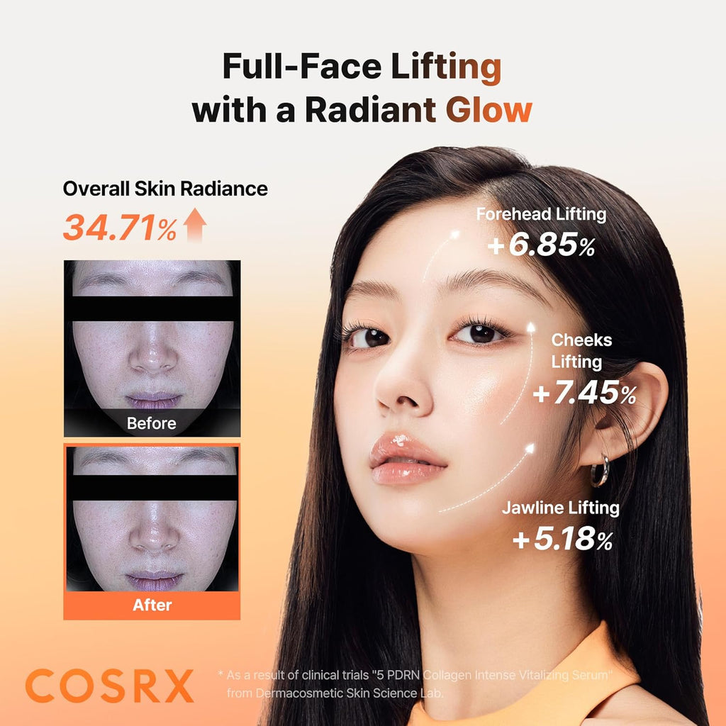 COSRX - 5 PDRN Collagen Intense Revitalizing Serum - 100ml | Sérum Facial Revitalizante e Hidratante