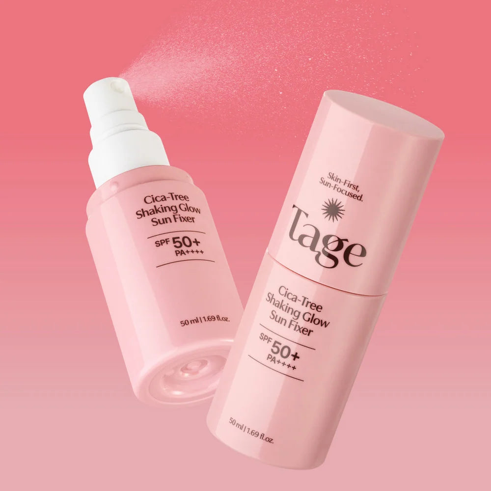 TAGE - Cica-Tree Shaking Glow Sun Fixer SPF50+ - 50ml | Protector Solar Facial en Spray