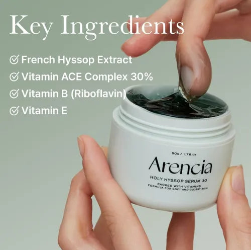 Arencia - Holy Hyssop Serum 30 - 50g | Suero Calmante y Equilibrante con Extracto de Hisopo