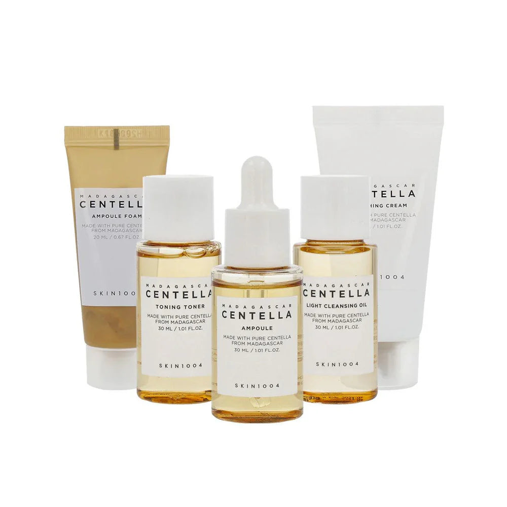 SKIN1004 - Madagascar Centella Travel Kit - 5 en 1 | Set de Viaje Hidratante y Reparador con Extracto de Centella