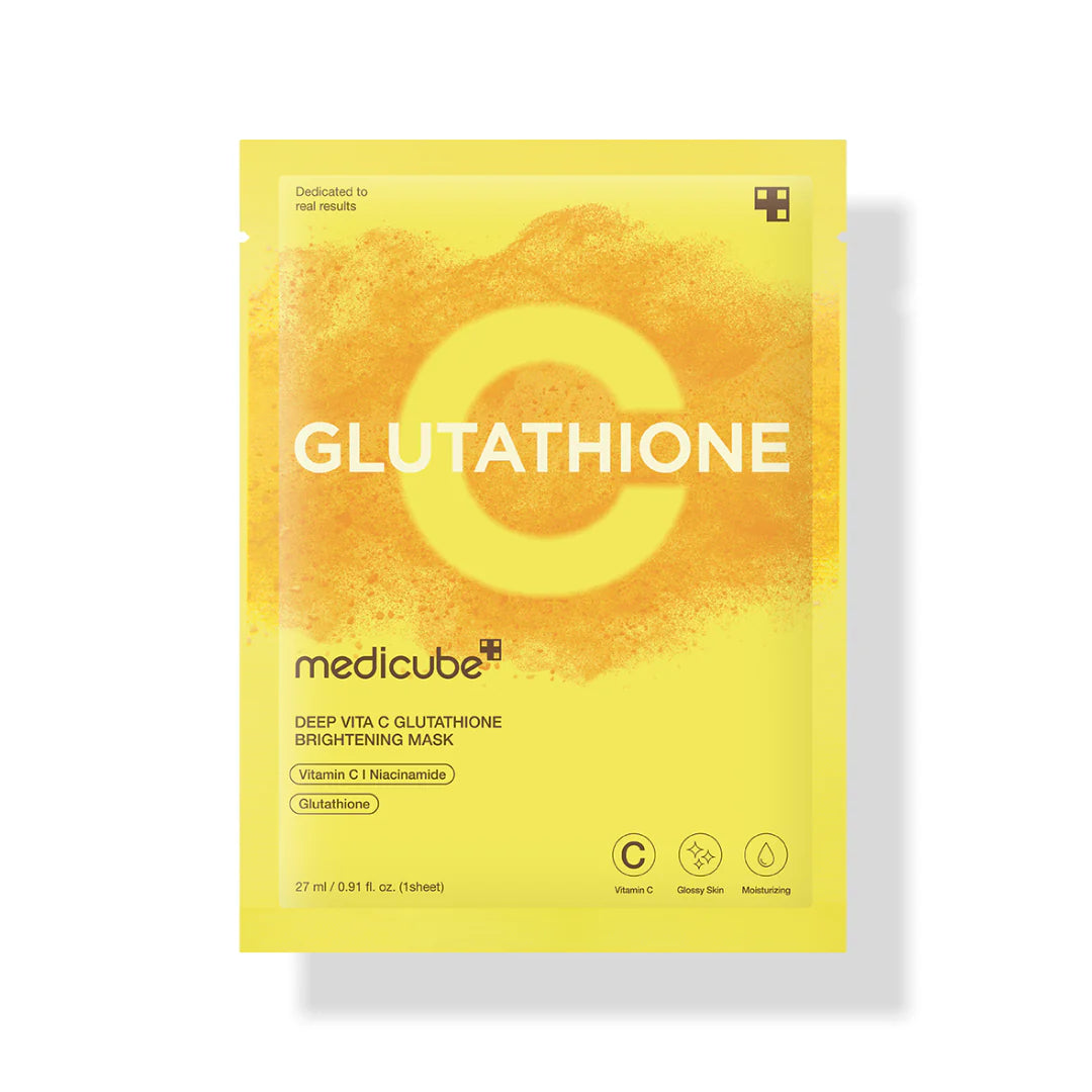 Medicube - Deep Vita C Glutathione Brightening Mask - 1 pieza | Mascarilla Iluminadora con Vitamina C y Glutatión