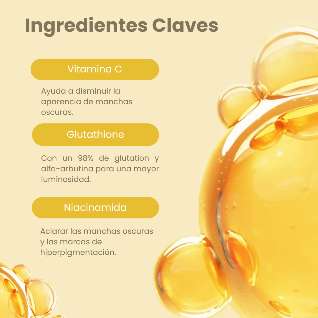 Medicube - Deep Vita C Glutathione Brightening Mask - 1 pieza | Mascarilla Iluminadora con Vitamina C y Glutatión