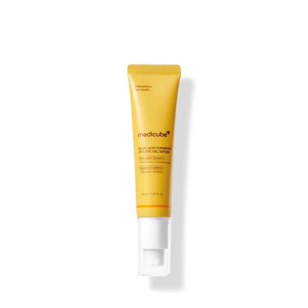 Medicube - Kojic Acid Turmeric Vita Eye Gel Serum - 30ml | Contorno de Ojos Iluminador con Ácido Kójico y Cúrcuma