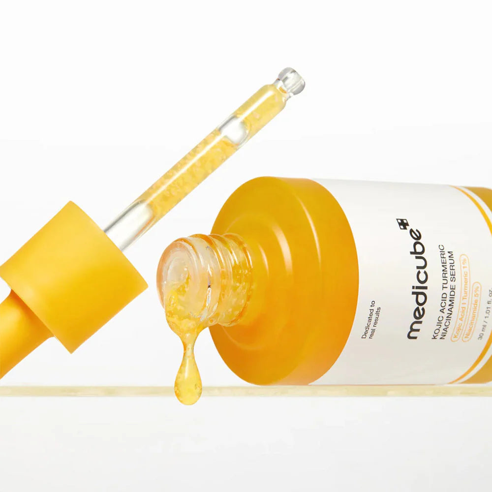 Medicube - Kojic Acid Turmeric Niacinamide Serum - 30ml | Sérum Iluminador y Antimanchas con Ácido Kójico, Cúrcuma y Niacinamida