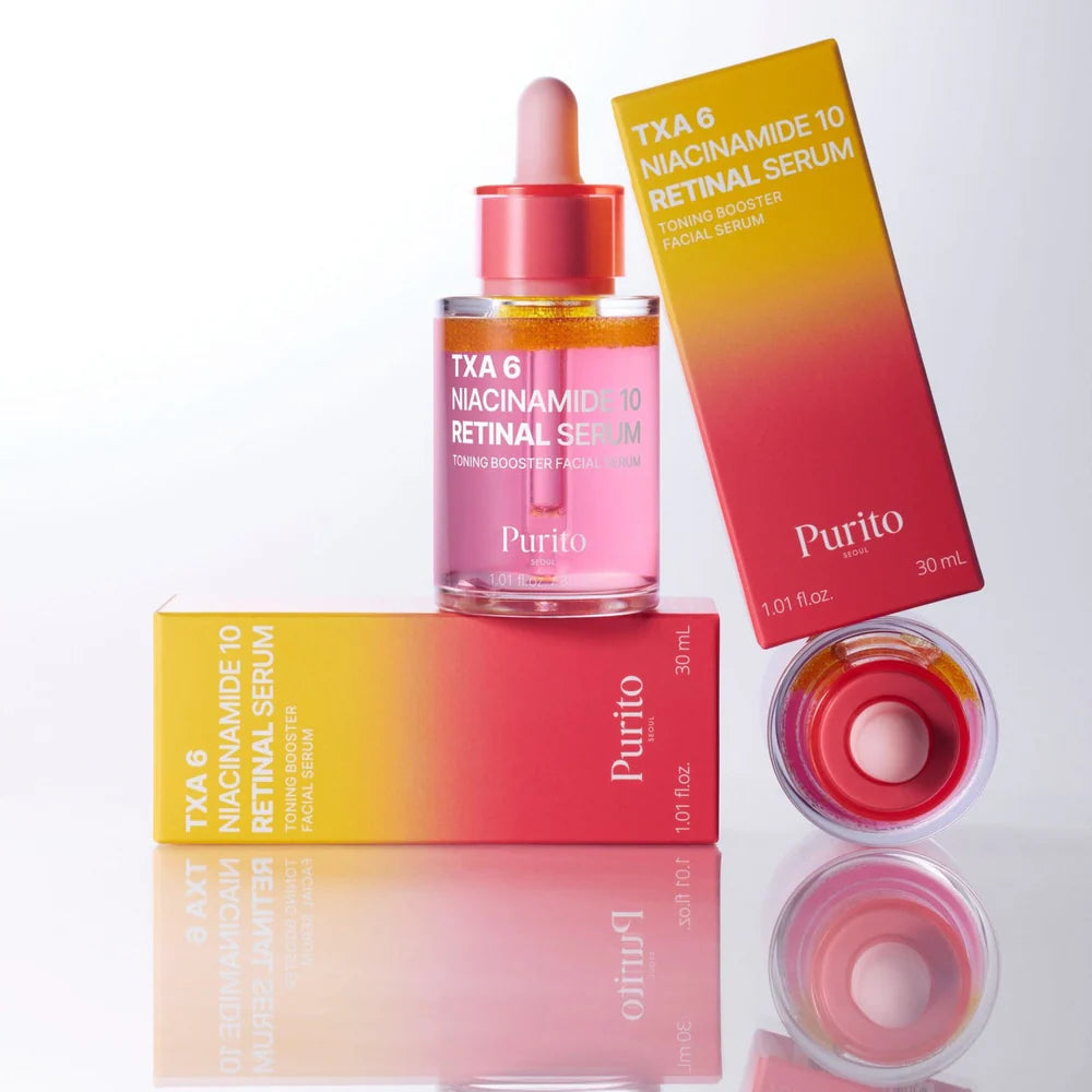 PURITO SEOUL - TXA 6 Niacinamide 10 Retinal Serum - 30ml | Sérum Antimanchas y Antiedad con TXA, Niacinamida y Retinal