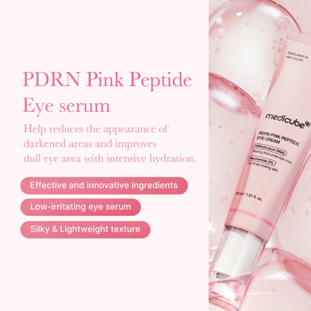 Medicube - PDRN Pink Peptide Eye Cream - 30ml | Contorno de Ojos Antiedad e Iluminador