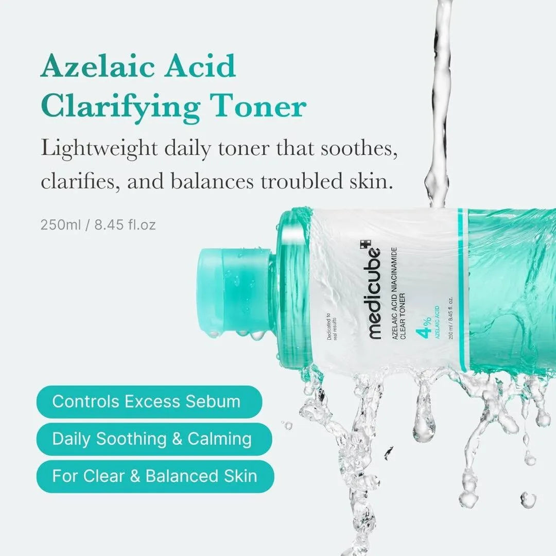 Medicube - Azelaic Acid Niacinamide Clear Toner - 250ml | Tónico Purificante y Unificador de Tono