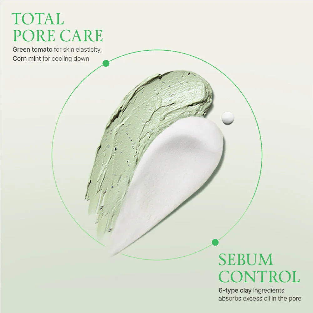 FULLY - Green Tomato Clay Mask Cleanser - 120ml | Limpiador y Mascarilla Purificante de Poros