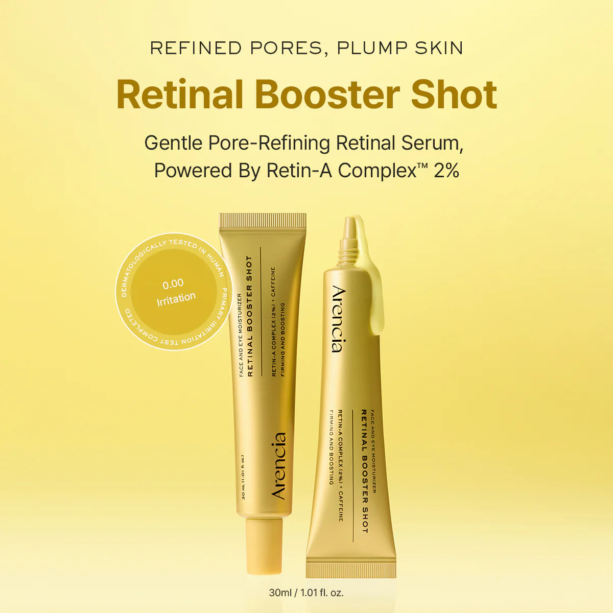 Arencia - Retinal Booster Shot - 30ml | Sérum Antiedad Renovador con Retinal