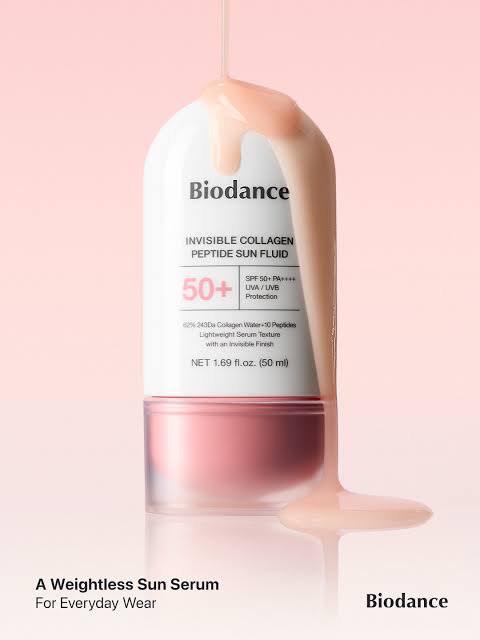 BIODANCE - Invisible Collagen Peptide Sun Fluid SPF 50+ PA++++ - 50ml | Protector Solar Antiedad Con Péptidos De Colágeno Y Acabado Completamente Invisible