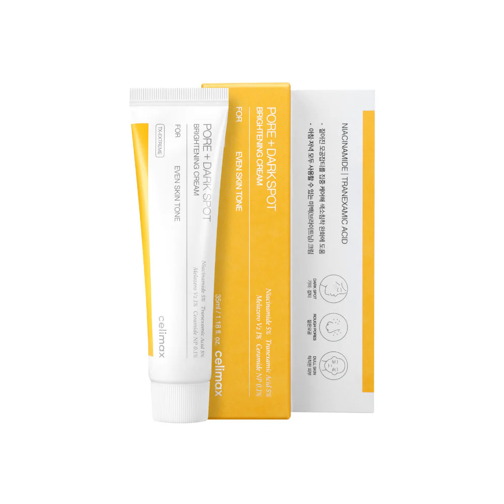 Celimax - Pore+Dark Spot Brightening Cream - 35ml | Crema Despigmentante E Iluminadora Para Unificar El Tono Y Suavizar Poros