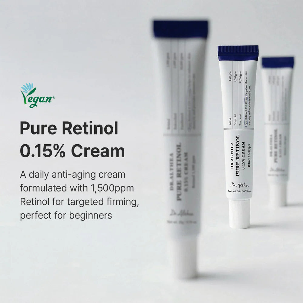 Dr. Althea - Pure Retinol 0.15% Cream - 20g | Crema Antiedad Renovadora Y Rejuvenecedora Con Retinol Puro Y Adenosina
