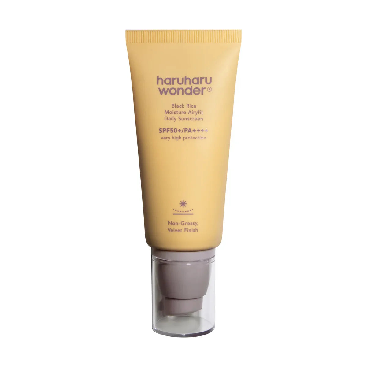 Haruharu Wonder - Black Rice Moisture Airyfit Daily Sunscreen SPF 50+ PA++++ - 50ml | Protector Solar Hidratante De Acabado Ligero Con Arroz Negro