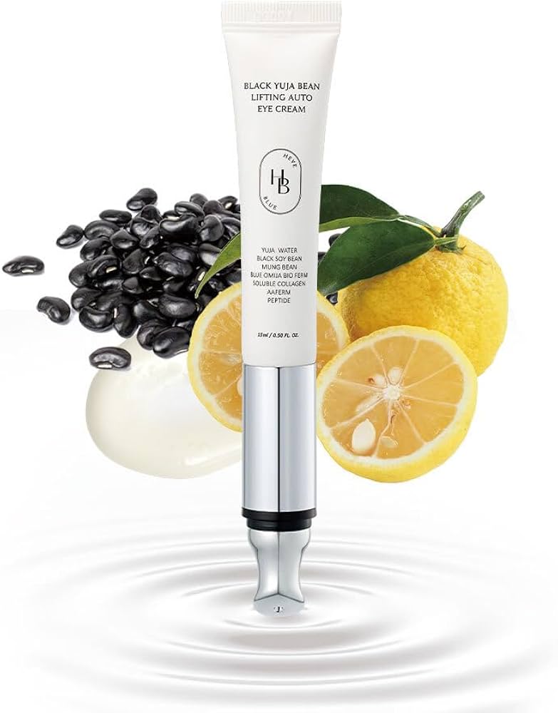 HEVEBLUE - Black Yuja Bean Lifting Auto Eye Cream - 15ml | Contorno De Ojos Reafirmante Con Aplicador Automático Para Líneas De Expresión