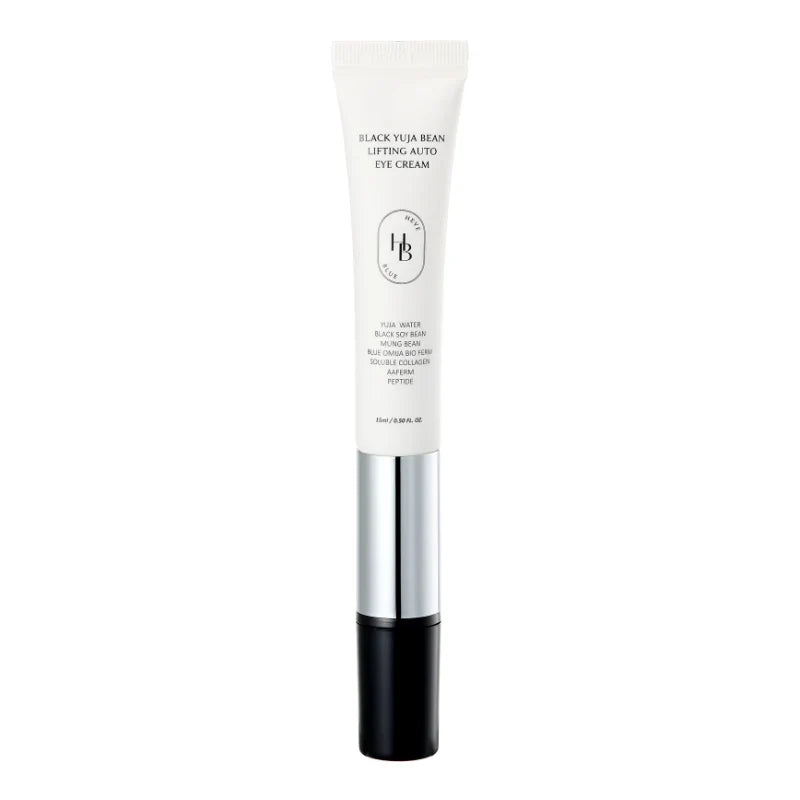 HEVEBLUE - Black Yuja Bean Lifting Auto Eye Cream - 15ml | Contorno De Ojos Reafirmante Con Aplicador Automático Para Líneas De Expresión
