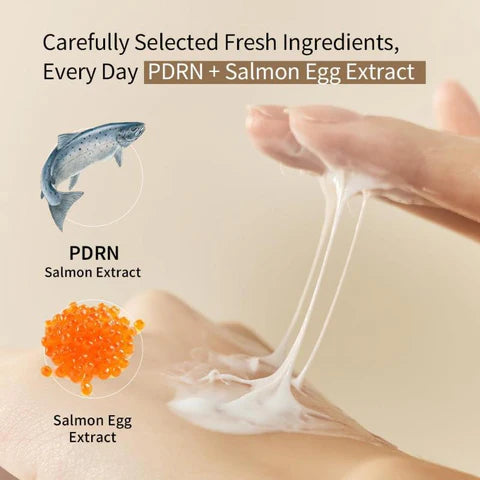 HEVEBLUE - Salmon Caring Centella Cream - 100ml | Crema Reparadora Y Nutritiva Con Centella Para Calmar Y Fortalecer La Piel
