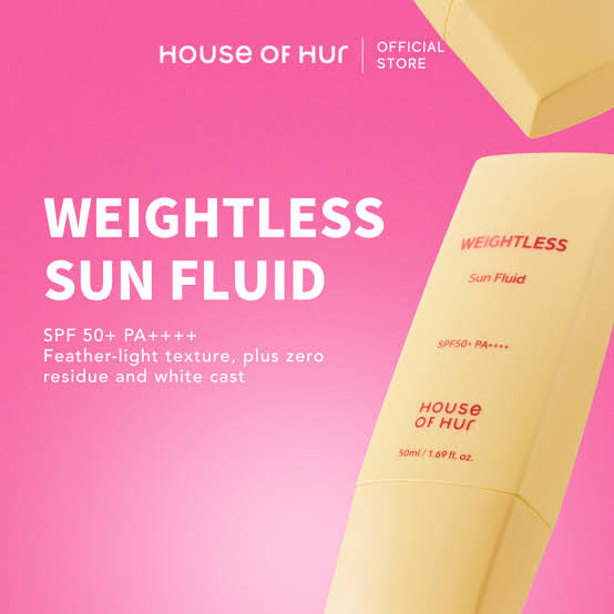 House of Hur - Weightless Sun Fluid SPF 50+ PA++++ - 50ml | Protector Solar Fluido Ultra Ligero E Hidratante Con Acabado Invisible Y Protección Alta