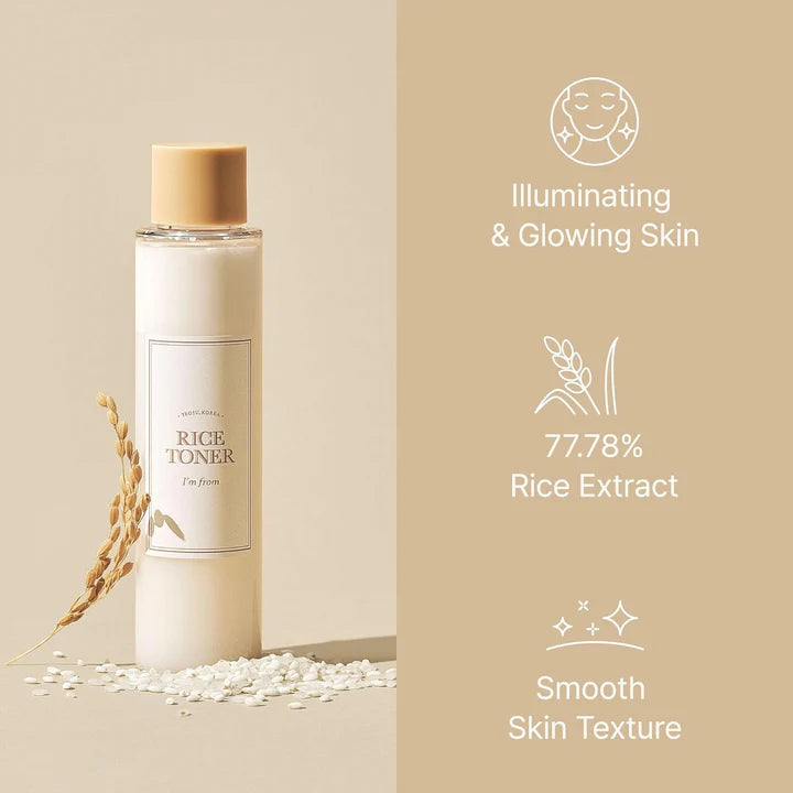 I'm From - Rice Toner - 150ml | Tónico Iluminador Y Nutritivo Con Extracto De Arroz Para Una Piel Radiante Y Suave