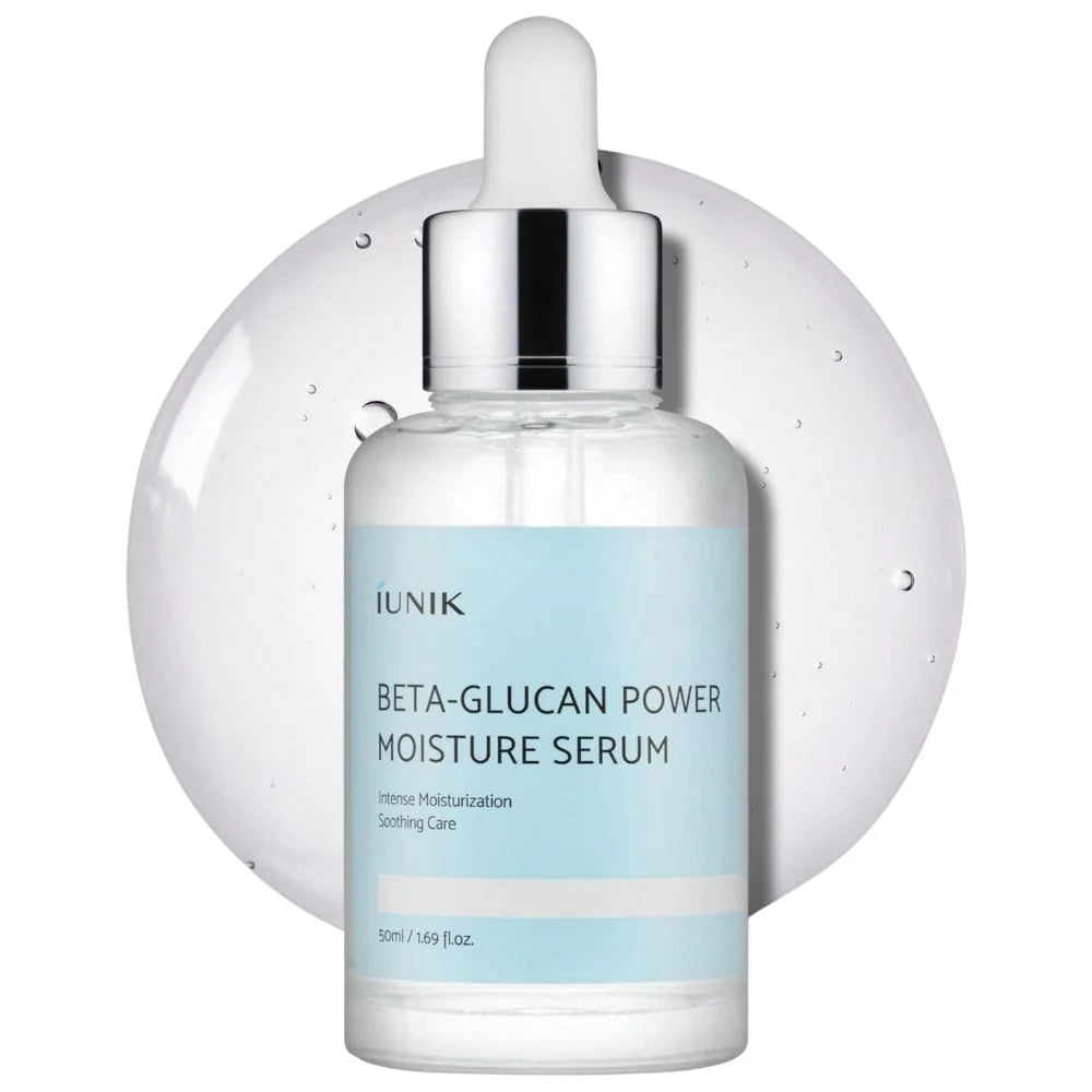 iUNIK - Beta Glucan Power Moisture Serum - 50ml | Suero Hidratante Intensivo Y Fortalecedor De La Barrera Cutánea Con Beta-Glucano Puro