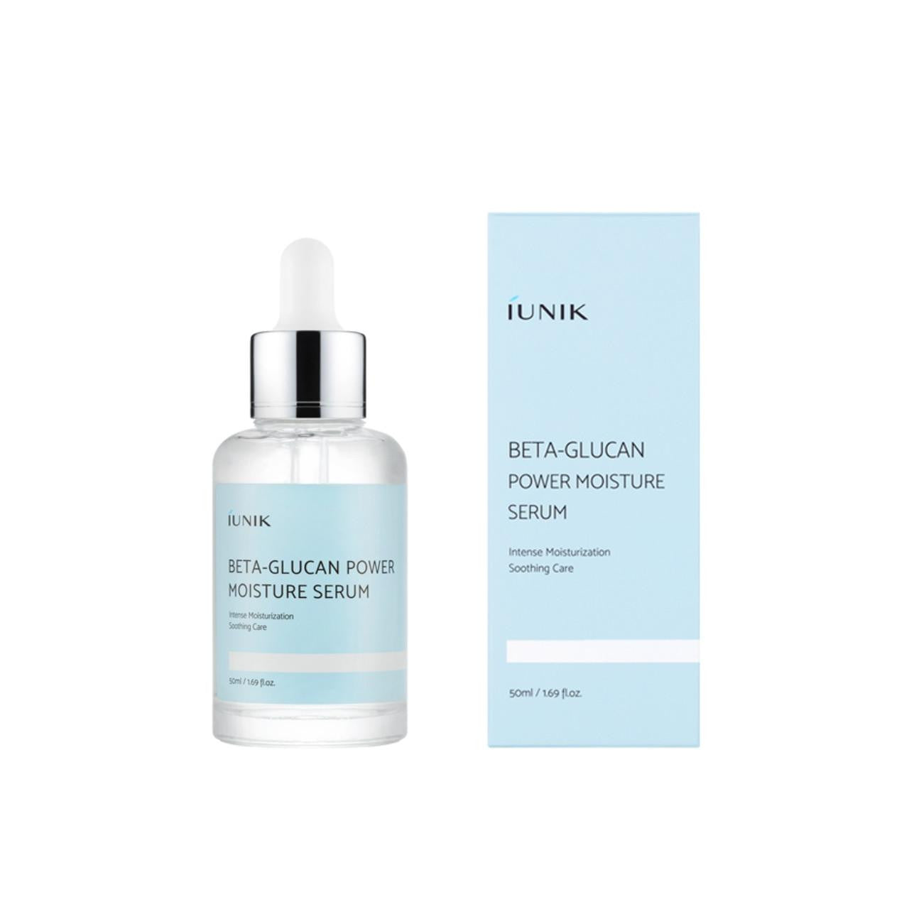 iUNIK - Beta Glucan Power Moisture Serum - 50ml | Suero Hidratante Intensivo Y Fortalecedor De La Barrera Cutánea Con Beta-Glucano Puro