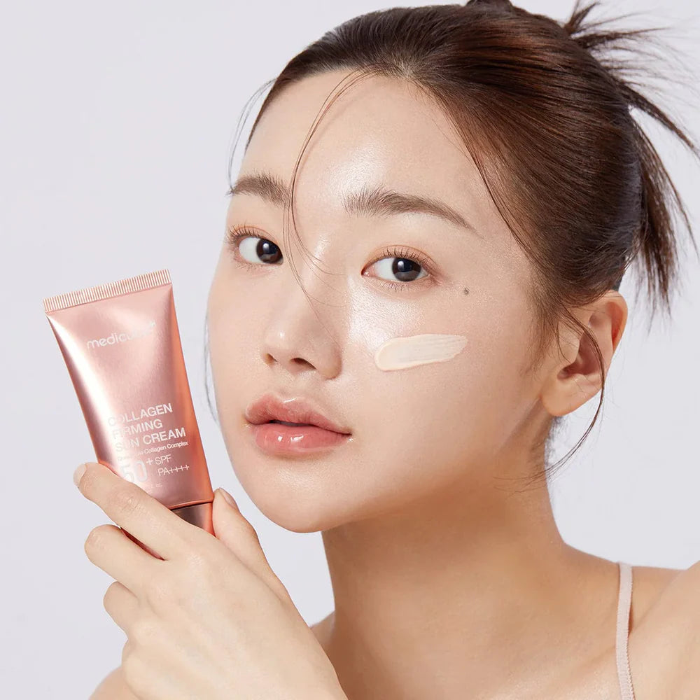 Medicube - Collagen Firming Sun Cream SPF 50+ PA++++ - 50ml | Protector Solar Reafirmante Y Antiedad Con Colágeno Para Una Piel Firme Y Protegida
