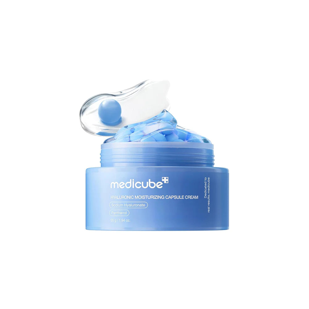 Medicube - Hyaluronic Moisturizing Capsule Cream - 55g | Crema Hidratante Intensiva En Cápsulas Con Ácido Hialurónico Para Una Piel Tersa Y Radiante