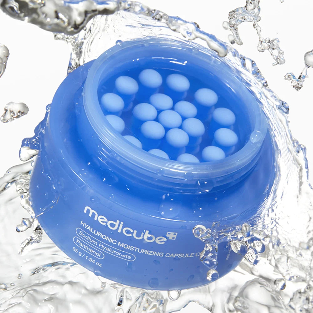 Medicube - Hyaluronic Moisturizing Capsule Cream - 55g | Crema Hidratante Intensiva En Cápsulas Con Ácido Hialurónico Para Una Piel Tersa Y Radiante