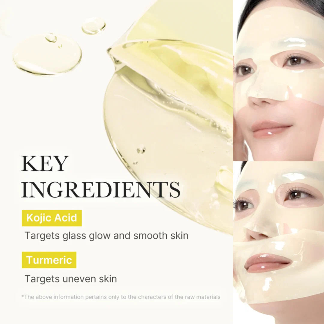 Medicube - Kojic Acid Turmeric Brightening Gel Mask - 1pz | Mascarilla De Hidrogel Iluminadora Y Unificadora De Tono Con Ácido Kójico Y Cúrcuma