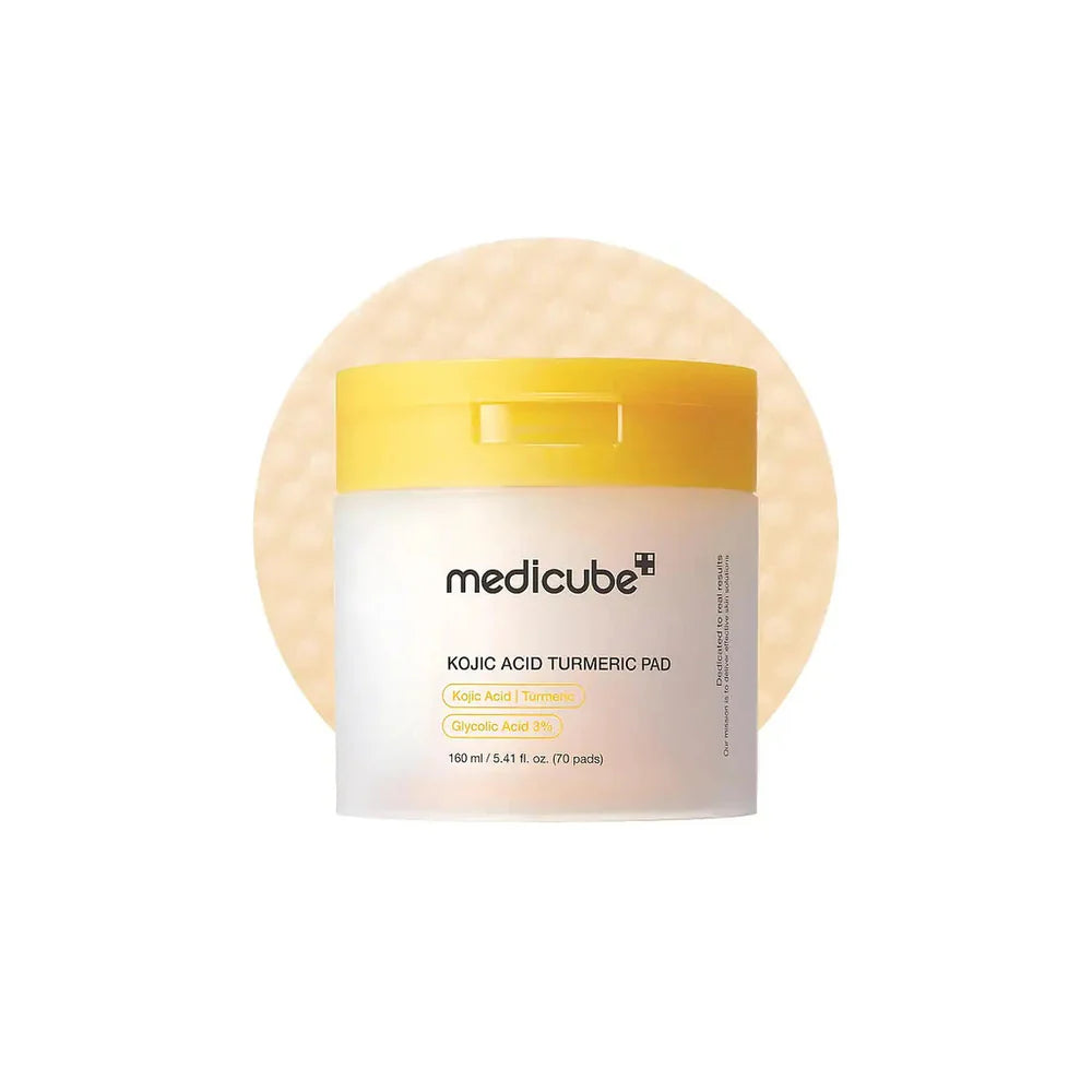 Medicube - Kojic Acid Turmeric Pad - 70 pads | Pads Exfoliantes E Iluminadores Con Ácido Kójico Y Cúrcuma Para Unificar El Tono De La Piel
